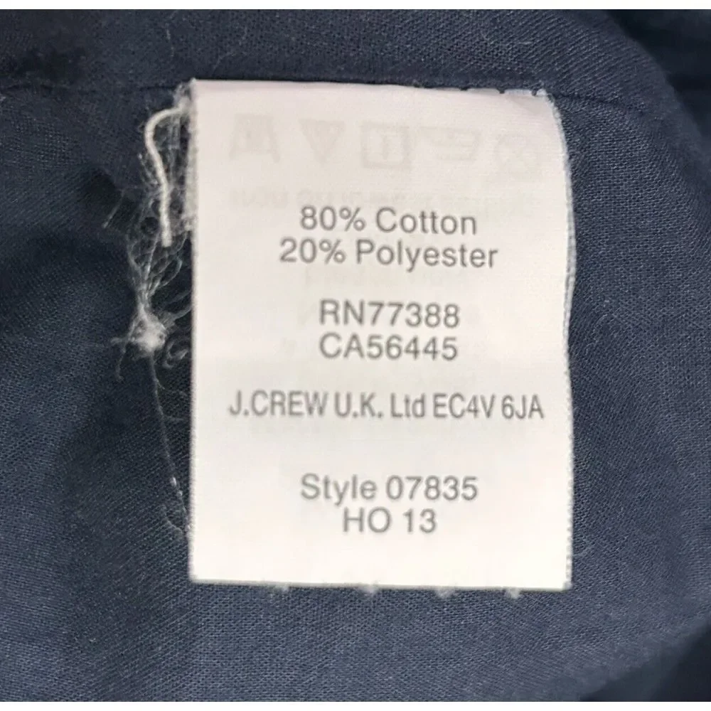J. Crew Skirt Womens 6 Blue Floral Jacquard Lined Pencil Mini Back Zip Pockets - Picture 12 of 15